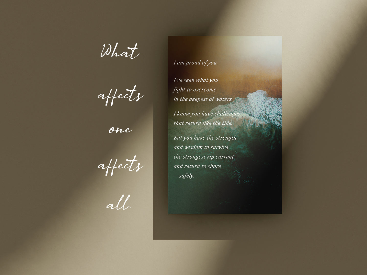 A Mental Health Card that emphasizes "What affects one affects all."